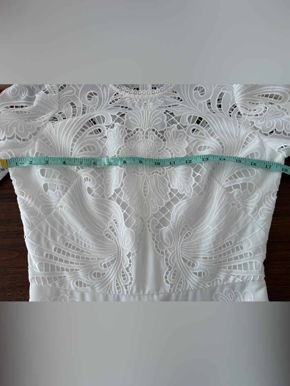 Shoshanna Soren White Medallion Geometric Lace Maxi Dress Size 6 - Picture 15 of 15